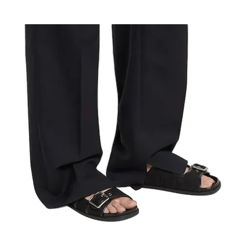 Slide Sandal With Buckles