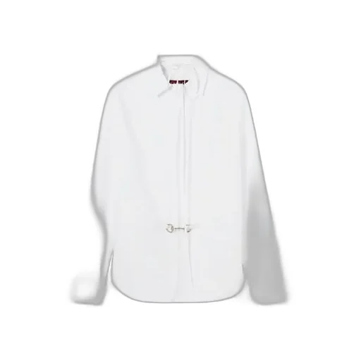 Cotton Poplin Shirt With Horsebit