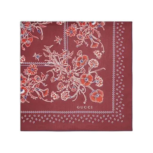 Printed Silk Twill Carré