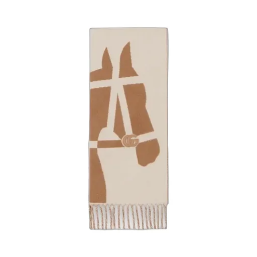 Wool Scarf With Jacquard Motif