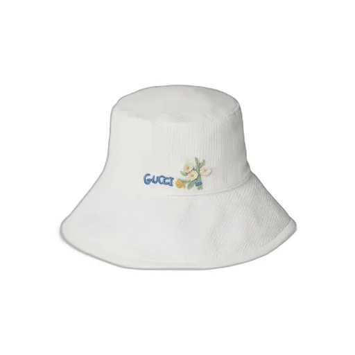 Children's Cotton Bucket Hat With Embroidery