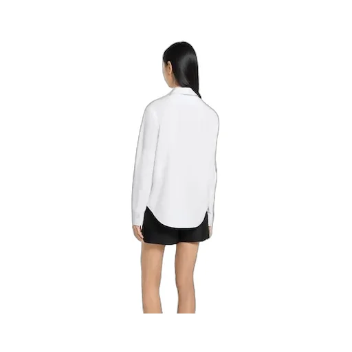 Cotton Poplin Shirt With Horsebit