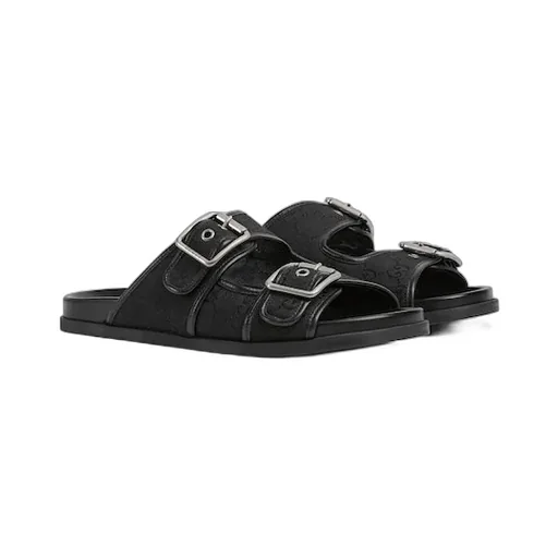 Slide Sandal With Buckles