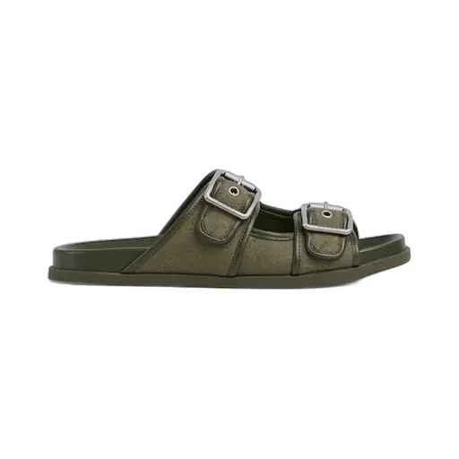 Slide Sandal With Buckles