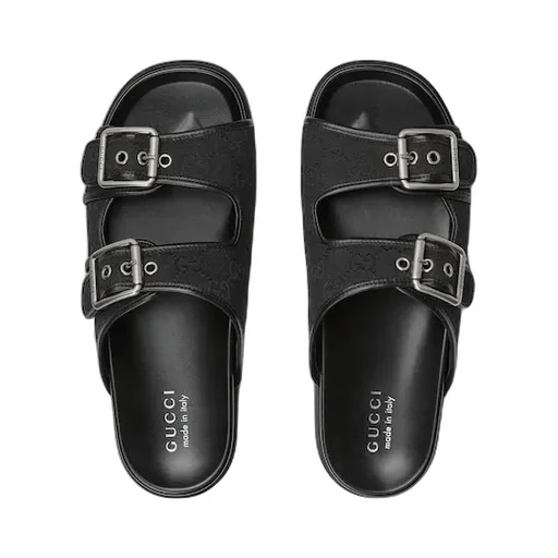 Slide Sandal With Buckles