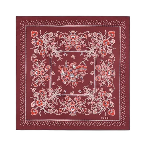 Printed Silk Twill Carré