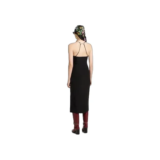 Silk Dress With Crystal Horsebit