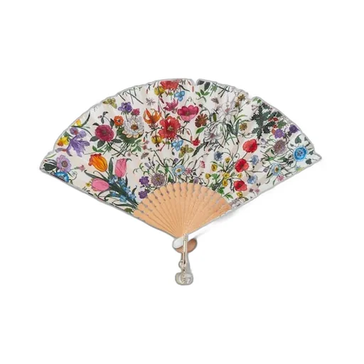Small Flora Print Fan
