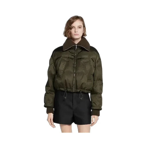 Fine Gabardine Nylon Puffer Jacket