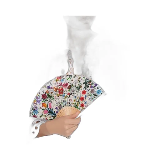 Small Flora Print Fan