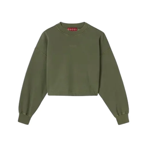 Cotton Jersey Sweatshirt With Embroidery