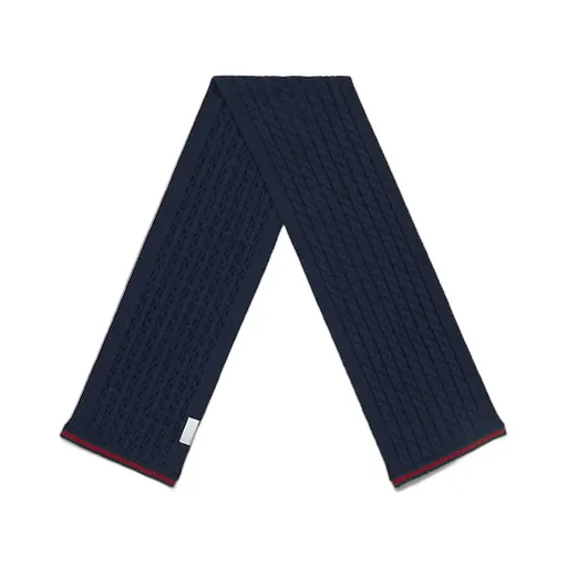 Children's Knit Wool Scarf With Web