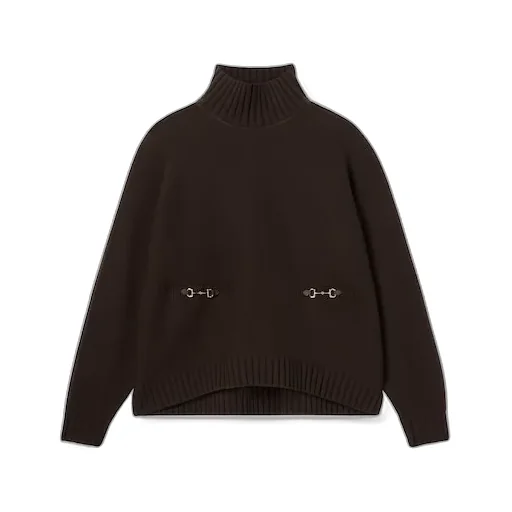 Wool Cashmere Sweater With Horsebit