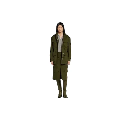 Cotton Canvas Jacket With Embroidery