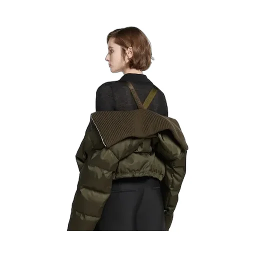 Fine Gabardine Nylon Puffer Jacket