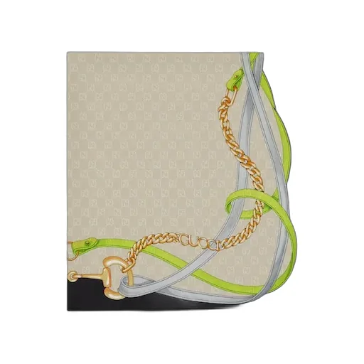 Printed Gg Silk Jacquard Carré