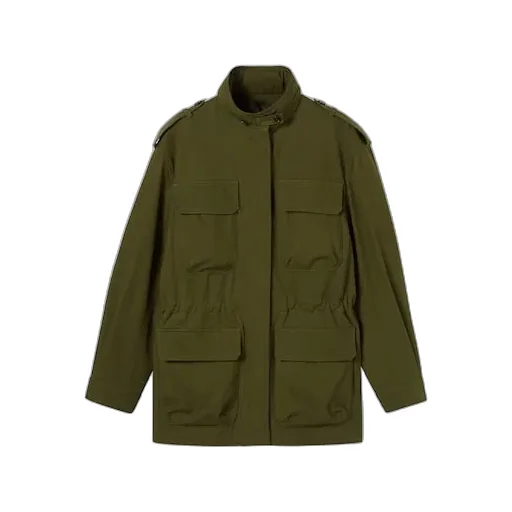 Cotton Canvas Jacket With Embroidery