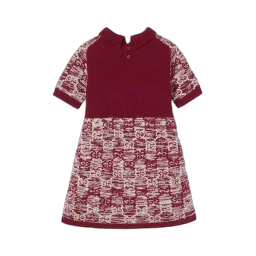 Children's Gg Wool Jacquard Dress