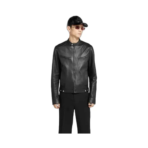 Soft Leather Zip Jacket