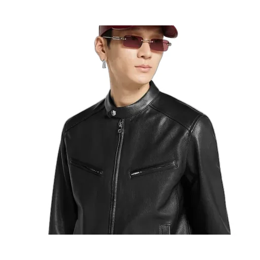 Soft Leather Zip Jacket