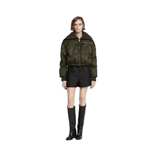Fine Gabardine Nylon Puffer Jacket