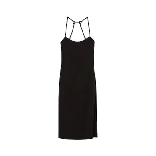 Silk Dress With Crystal Horsebit