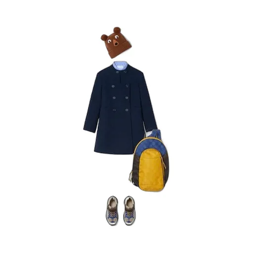 Children's Gg Wool Coat