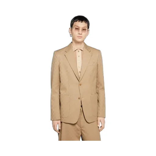 Gg Cotton Gabardine Jacquard Jacket