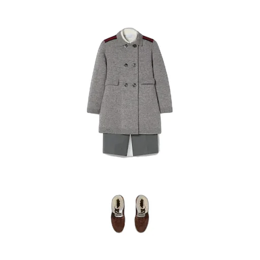 Children's Wool Coat With Web