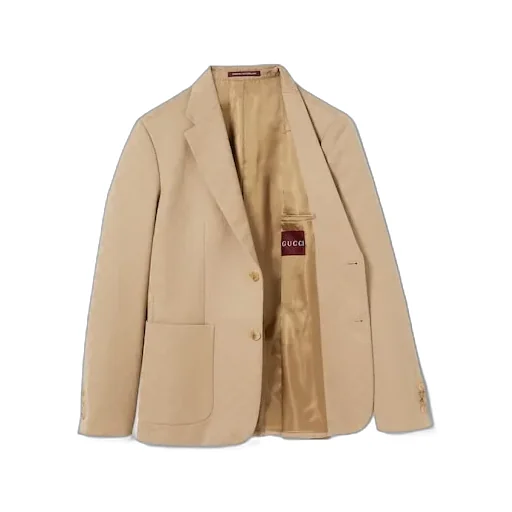 Gg Cotton Gabardine Jacquard Jacket