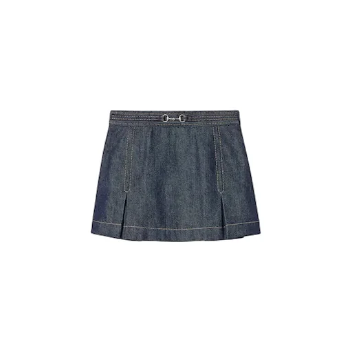 Children's Denim Skirt With Horsebit