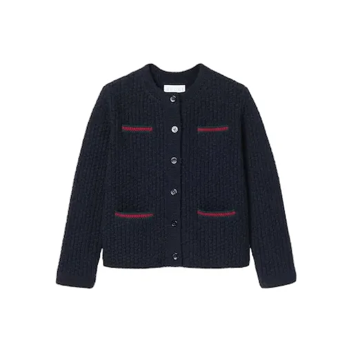 Children's Wool Cardigan With Web