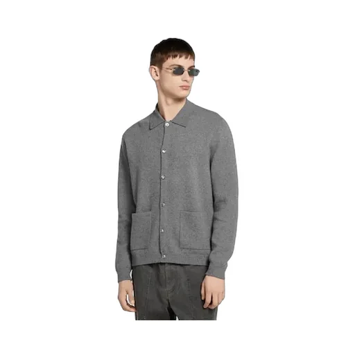 Wool Cashmere Knit Cardigan