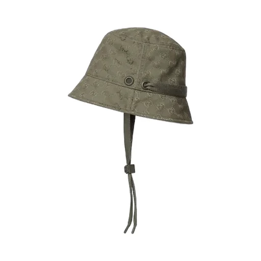 Gg Canvas Bucket Hat With Tie