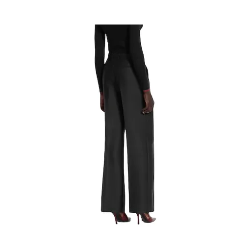 Wool Silk Pants With Logo