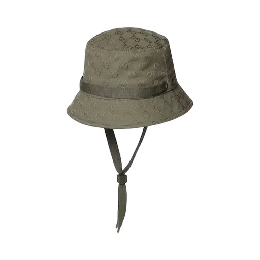 Gg Canvas Bucket Hat With Tie