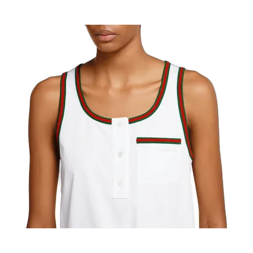Cotton Poplin Dress With Web