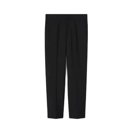 Wool Blend Twill Pant With Logo