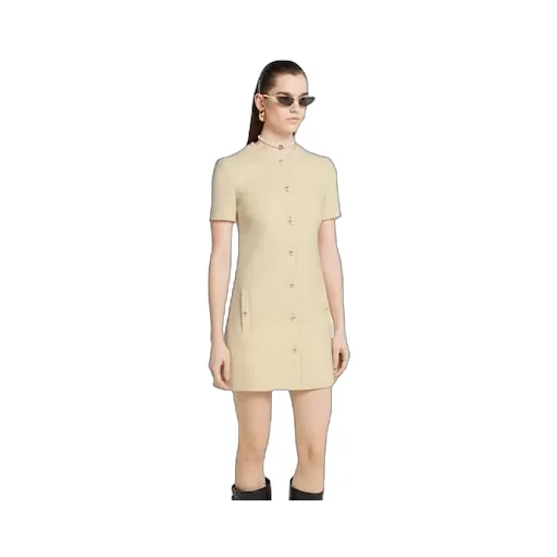 Textured Wool Tweed Dress