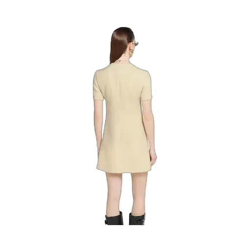 Textured Wool Tweed Dress