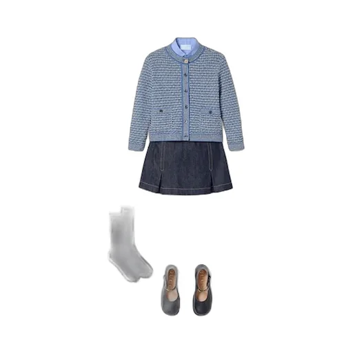 Children's Denim Skirt With Horsebit