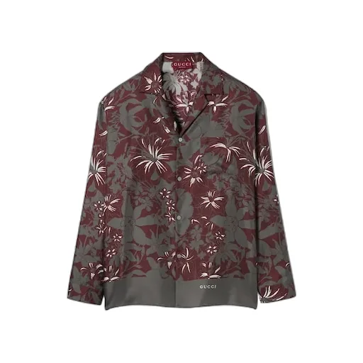 Printed Silk Twill Shirt
