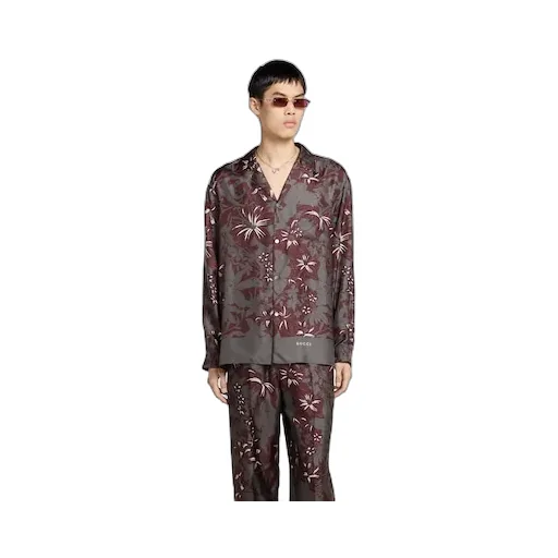 Printed Silk Twill Shirt