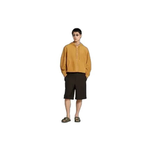 Wool Gabardine Shorts With Embroidery