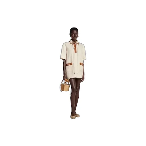 Linen Canvas Dress With Horsebit