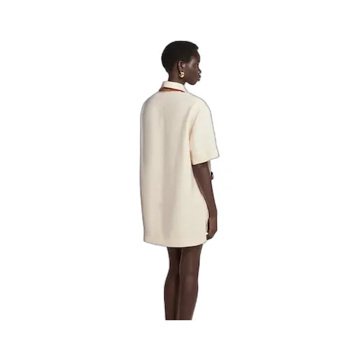 Linen Canvas Dress With Horsebit