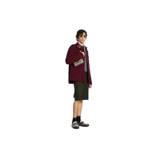 Wool Twill Shorts With Logo