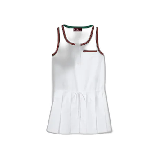 Cotton Poplin Dress With Web