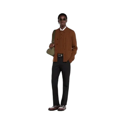 Rib Wool Cashmere Knit Cardigan