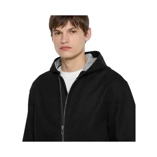 Gg Cotton Denim Jacquard Zip Jacket